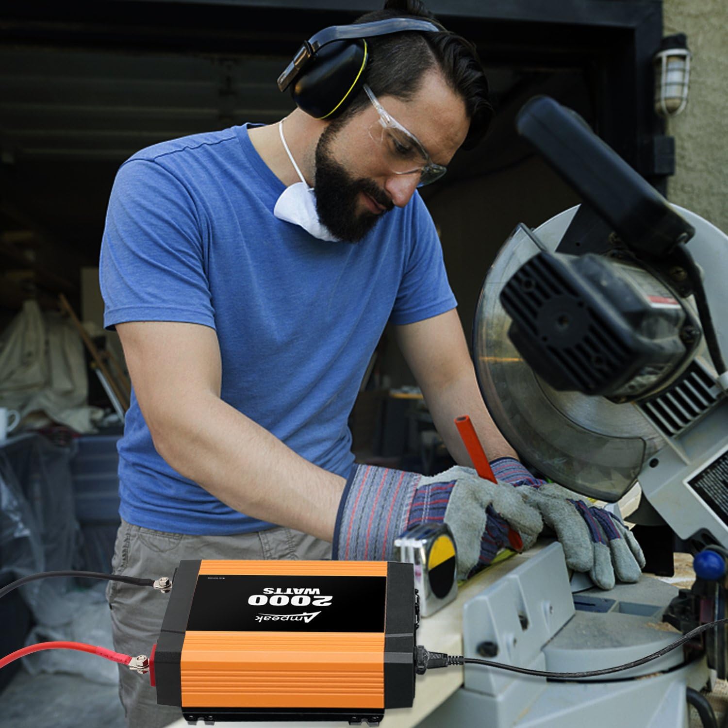 Ampeak 2000W Power Inverter 3 AC Outlets DC 12V to 110V AC Car Converter 2.1A USB Inverter: Car Electronics