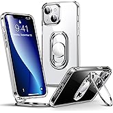 Shields Up for iPhone 14 Plus Case with Stand, Phone Case Clear with Double Ring Holder [Adjustable & Foldable] Shockproof Protective Cover for iPhone 14 Plus 6.7 inch - Clear