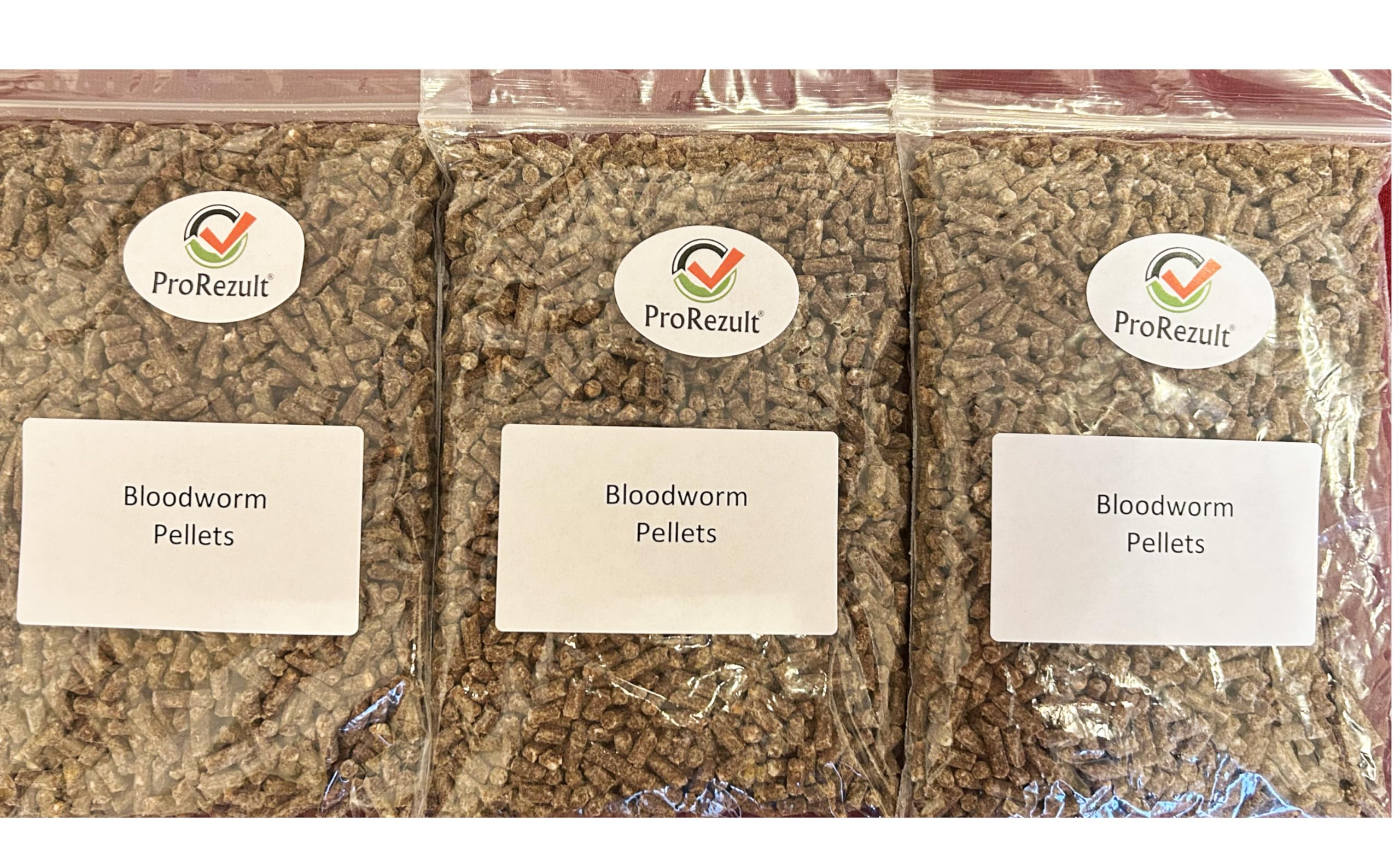 Dried Bloodworm Pellets TRIPLE PACK OFFER. Pond and Aquarium Fish Food Treats Tropical Coldwater Large 100g Packs from Prorezult (3 PACKS FOR PRICE OF 2)