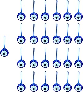 Erbulus Turkish Glass Blue Christmas Evil Eye Beads - 25pcs 1.18