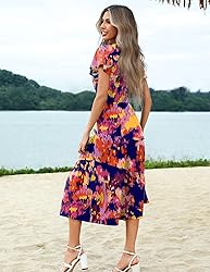 Zeagoo Summer Dress for Women Flutter Short Sleeve