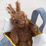 Manhattan Toy Moppettes Beau Bunny Plush Nurturing Playset Fabric Bassinet view 5