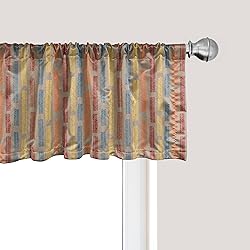Ambesonne Bohemian Window Valance, Hippie Funky