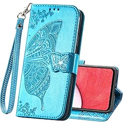 HAOTP Samsung Galaxy A14 5G Wallet Case, Blue - PU