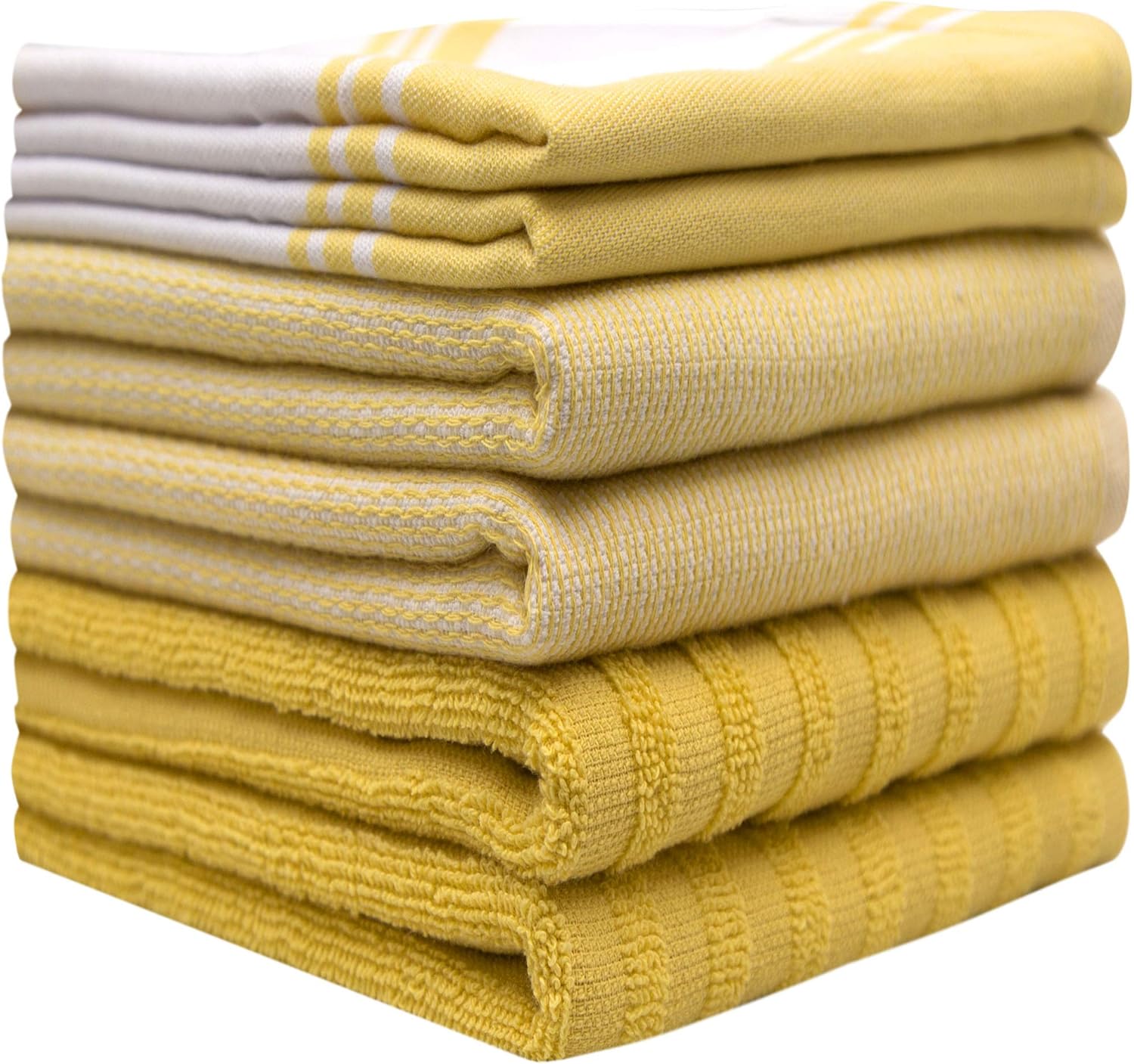 Premium Kitchen Towels 6 Pack, Yellow, 50 x 70 cm - Image 3