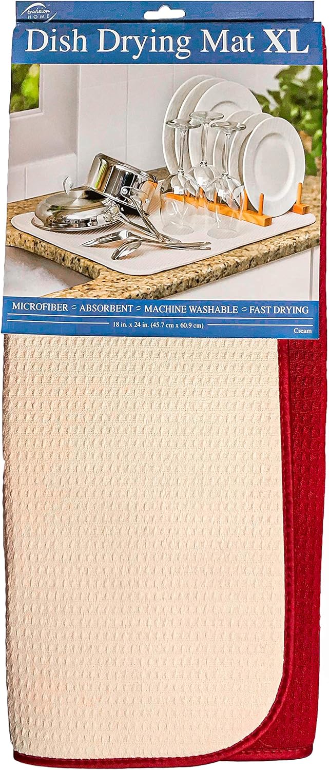 S&T Microfiber Dish Drying Mat Super Absorbent Dish Drying