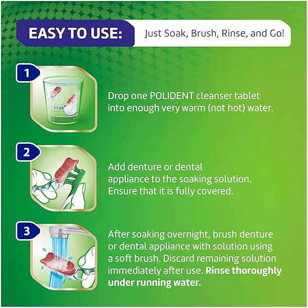 POLIDENT OVERNIGHT WHITENING ANTIBACTERIAL DENTAL APPLIANCE CLEANSER TABLETS, MOUTHGUARD CLEANING TABLETS, 90 COUNT