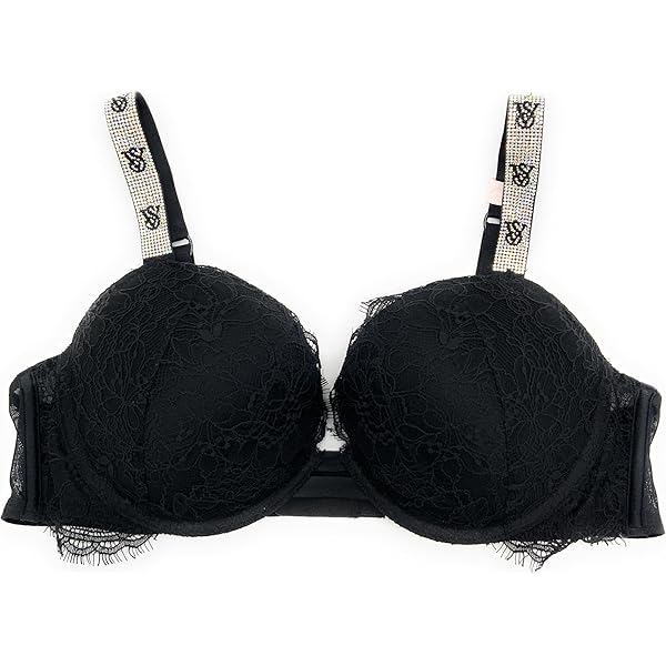 Victoria's Secret Very Sexy Push Up Bra, Forest Green Bling Straps