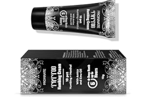 PROINNATE Numbing Cream Painless Tattoo: 10% Max Strength Deep Painless Tattoo Numbing Cream for Piercing, Tattoos, Waxing, Highest Purity Numb Ingredient with Menthol, Emu Oil and Arnica 1 Pcs(1x10g)