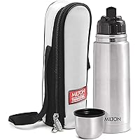 Milton Thermosteel Flip Lid Flask, 350 milliliters, Silver