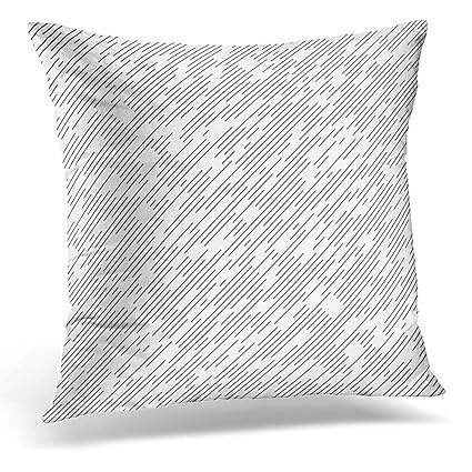 Amazon Com Throw Pillow Cover Retro Diagonal Line Pattern Black