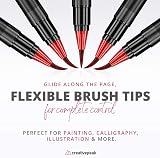 Creativepeak Watercolour Brush Pens 12 Pack with Blending Brush view 8
