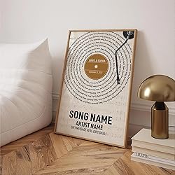 First Dance Song Lyrics Gift UNFRAMED Poster