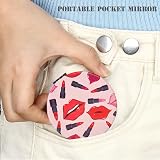 YTZJ Direct Red Folding Makeup Mirror Travel Compact Double-Sided Magnifying view 4