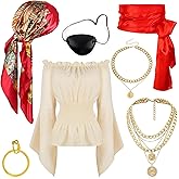 FEYIR Pirate Costume Accessories for Women Pirate Accessories Outfit for Halloween Cosplay
