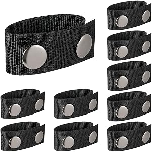 JJUNW Belt Keepers for Duty Belt, 10 Pack Black Nylon Basketweave Duty Belt Keepers for 2" Wide Police Law Enforcement Utilit