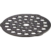 Lodge L8DOT3 Cast Iron Meat Rack/Trivet, Pre-Seasoned, 8-inch,Black