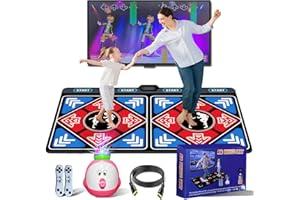 YRPRSODF Dance Mat for Kids and Adults,Double Dance Mats with Camera,Electronic Dance Pad for TV, Dancing mat for Exercise,Plug& Play Game for Kids,Gifts for Girls Boys Ages 3+