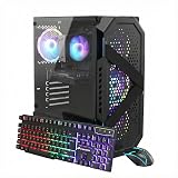 STGAubron Gaming PC Desktop Computer, AMD Ryzen 5 5500 up to 4.2G, Radeon RX 6500 4G, 16GB DDR4, 512GB SSD, WiFi 6, BT 5.2, RGB Fan x4, Windows 11 Home