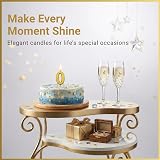 SHATCHI Gold Birthday Number 0 Candle, Milestone Cake Topper, 4.5x3x1 cm view 9