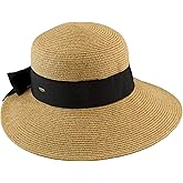 Scala Women's Paper Braid Hat with Dimensional Brim