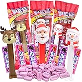 PEZ Christmas Candy Assorted Character Dispensers With Refills, Pack of 3 | Hard Candies, Holiday Character, Seasonal Gift Set, Stocking Stuffer, Sweet Treat, Mixed Fruit Flavor, Raspberry, Grape