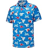 Men's Golf Polo Shirts Funny Golf Shirts for Men Short