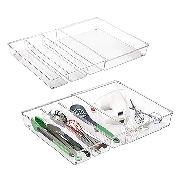 Mdesign Set Of 2 Kitchen Drawer Organiser Expandable Drawer