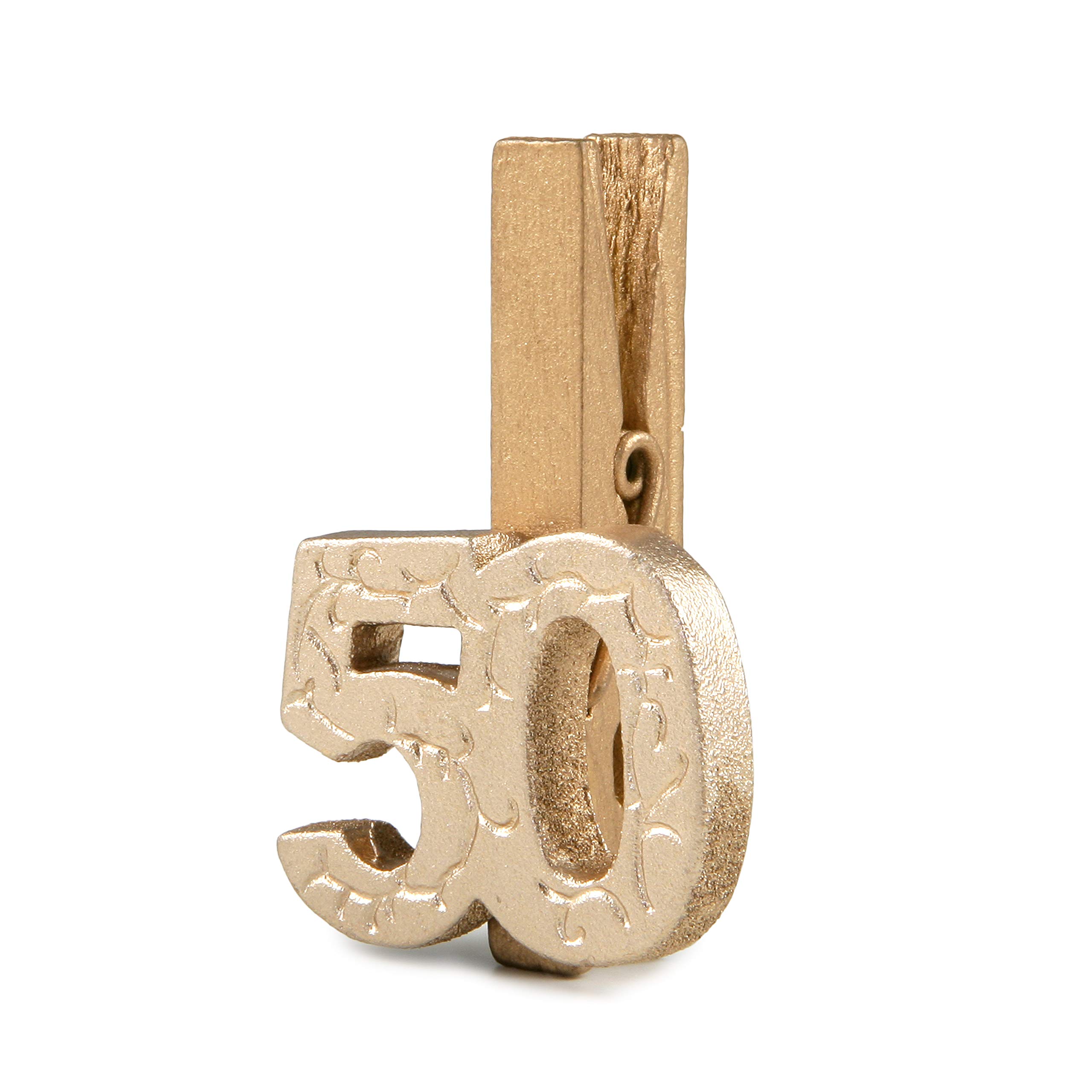 Mopec 50th Anniversary Claw Pack of 10, Gold, 5 cm