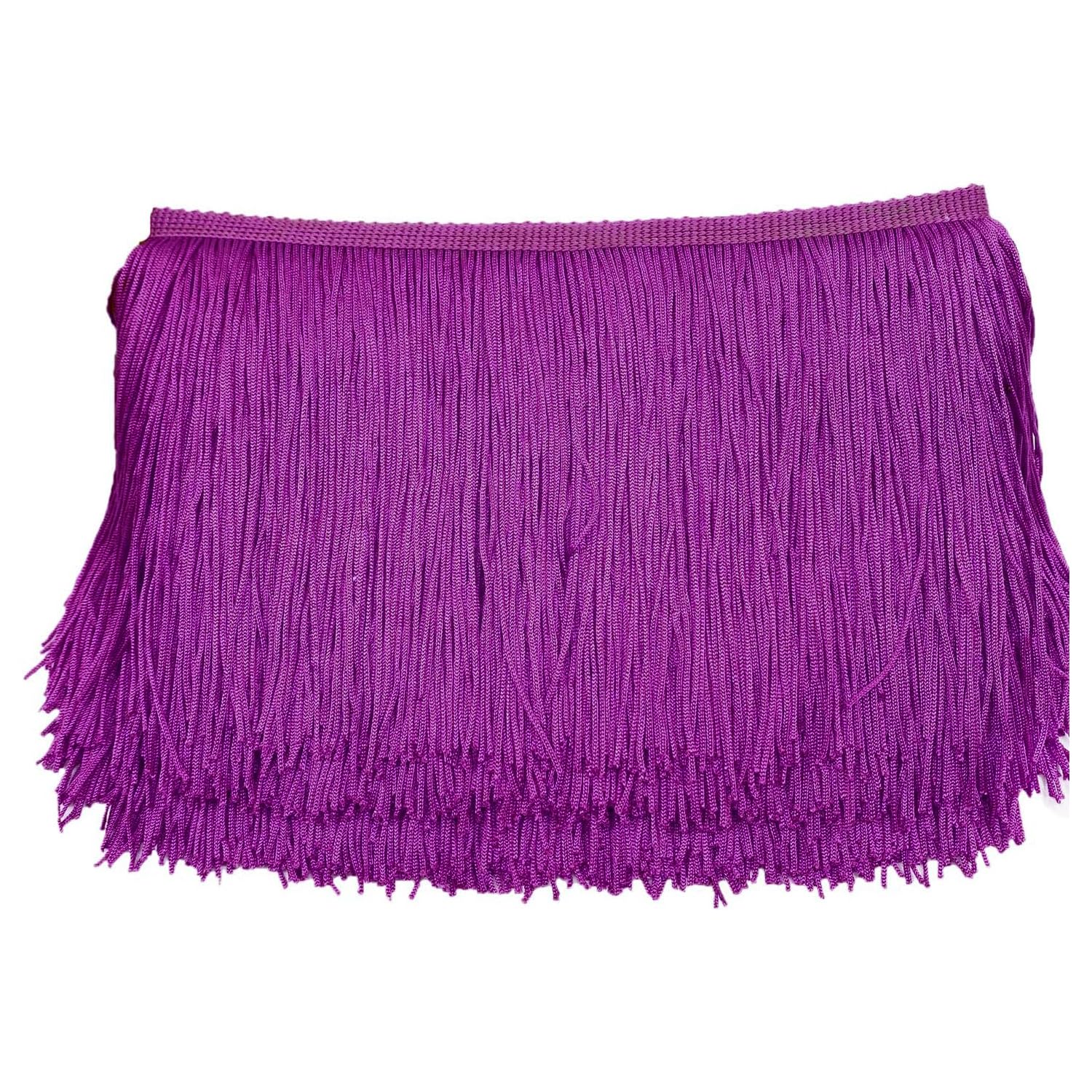 15 cm x 10 m fringe border, fringe tape, decorative ribbon, dance fringe, cut fringe, silk tassel, fringe ribbons for sewing, DIY crafts, clothing, lingerie, costumes, curtains, decoration, rose B