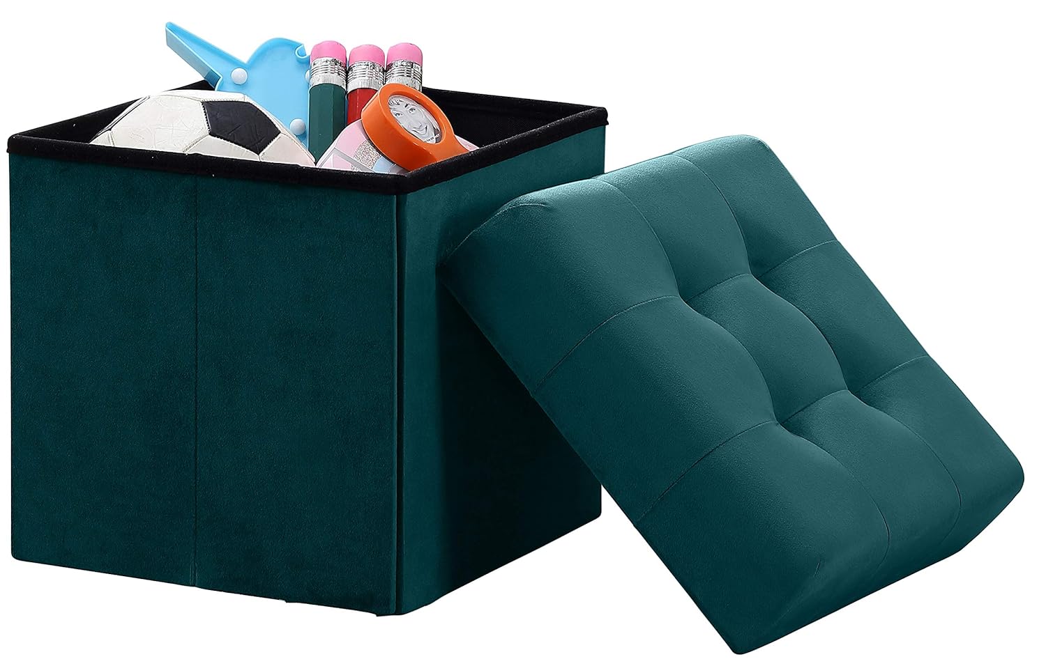 Best Velvet Tufted Cube Ottoman
