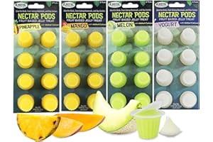 Nectar Pods (Variety 4 Pack) - Calcium-Fortified Jelly Fruit Treat - Sugar Gliders, Marmosets, Squirrels, Parrots, Cockatiels
