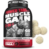 Bully Max 2-in-1 Muscle Builder Chewable Tablets for Puppies &amp; Adult Dogs - Puppy &amp; Dog Vitamins &amp; Supplements for Muscle Gain &amp; Growth - Ultimate Canine Multivitamins for All Breeds &amp; Ages - 60 Tabs