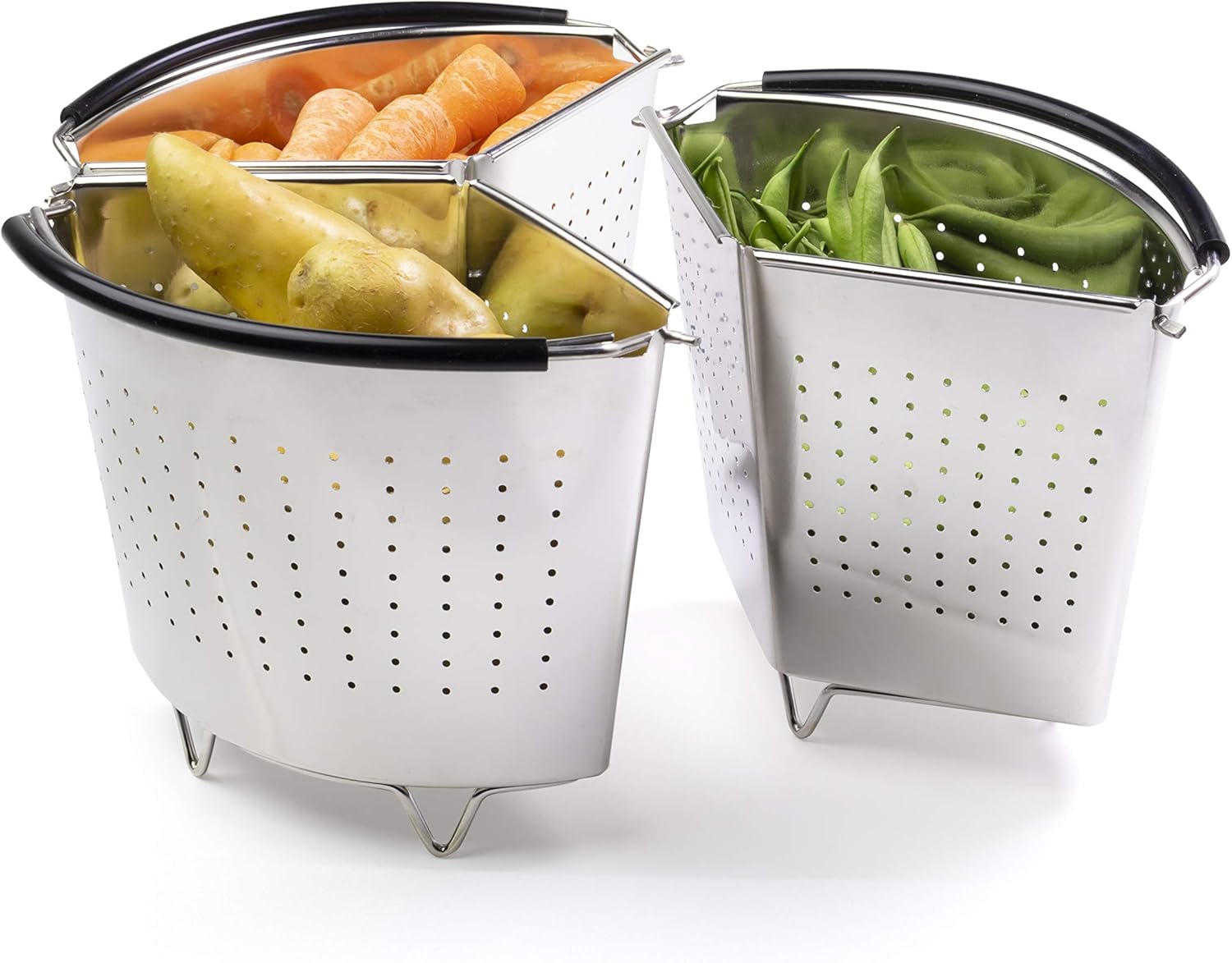 Stacking Steaming Baskets with Feet Pressure Cooker Insert & Saucepan