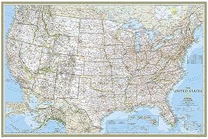 National Geographic United States Wall Map - Classic - Laminated (Poster Size: 36 x 24 in) (National Geographic Reference Map)