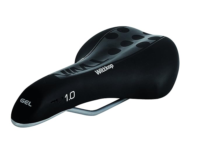 Büchel Wittkop Sattel Twin 1.0 (Sport Herren) mit Gel, ohne Kloben, schwarz, 97209 Fahrradsattel