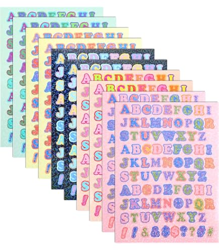 Letter Board 15 Sheets Large 3-inch Stickers Colorful, Big Vinyl ...