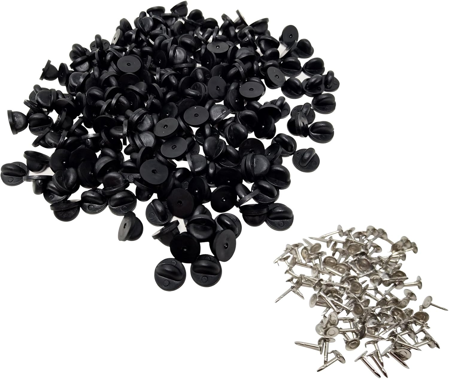 Hongfa 100 Pack Tie Tacks Blank Pins with 100 Pack PVC