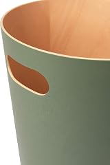 Umbra Woodrow 2 Gallon Modern Wooden Trash Can Spruce Finish view 9