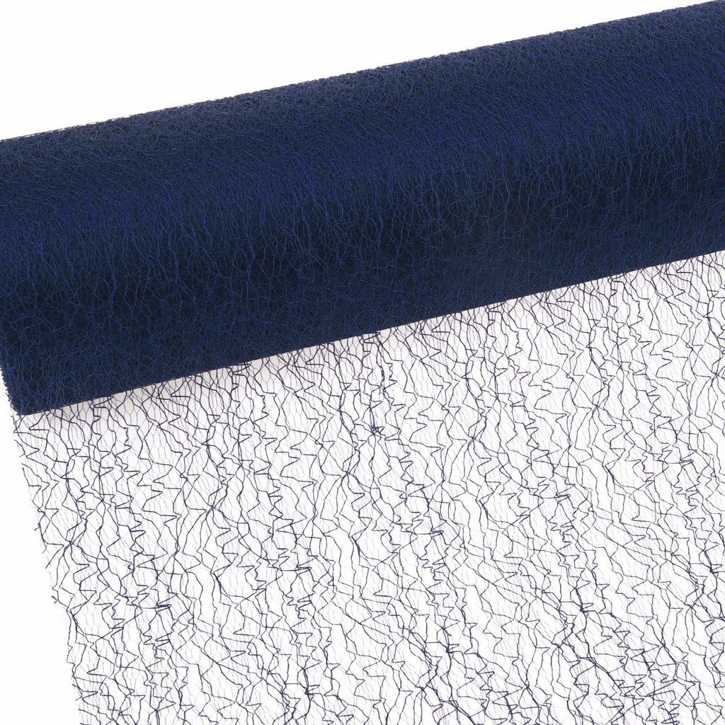 Deko und Band Spiderweb - mesh - table runner - table tape - 30 cm blue - roll 25 m - 67 004-R 300