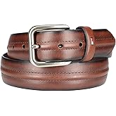 Tommy Hilfiger Men's Center Ridge Detail Casual Belt, 40, Brown