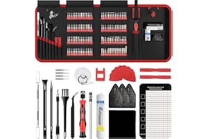 KIROGILY 150 in 1 Precision Screwdriver Set, Computer Repair Tool Kit, Laptop Screwdriver Kit, Electronics Repair Tool Kit for PC MacBook Cell Phone iPhone Nintendo Switch PS4 Xbox Controller(Red)