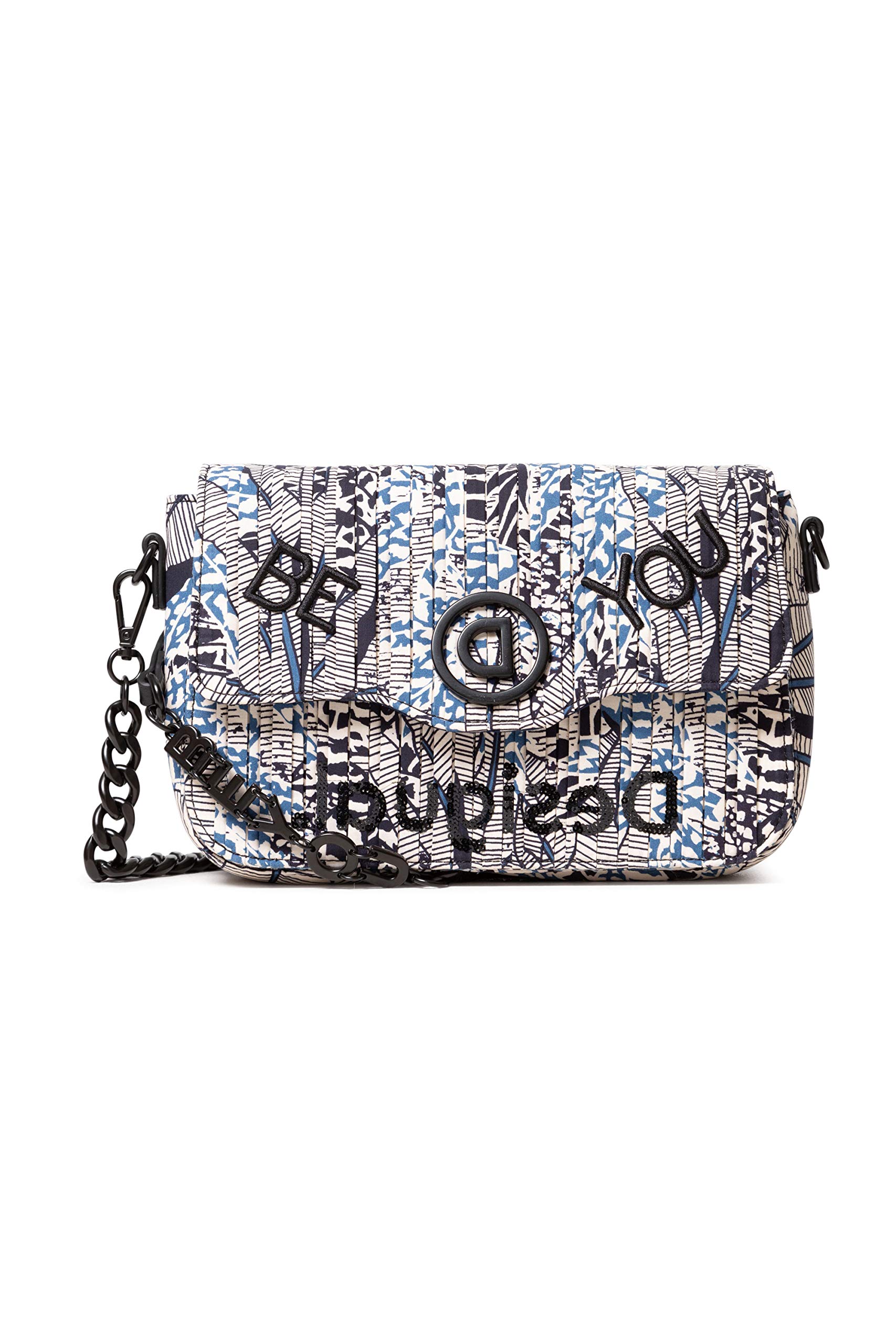 Desigual Blue Forest Amorgos Sling Bag Be You Cloth Strips 20WAXA86