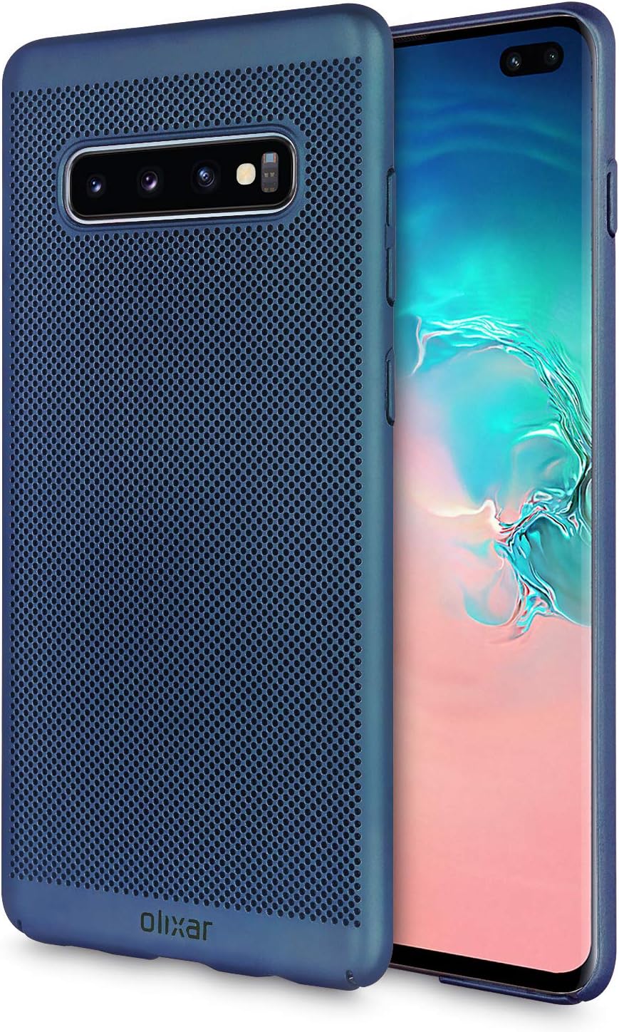 Olixar For Samsung Galaxy S10 Plus Thin Case Heat Dissipating Mesh Cover Cooling Breathable Wireless Charging Compatible Blue Amazon Co Uk Electronics