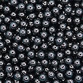 100 Pieces Black Beads for Jewelry Making, Bulk 14mm with 2.0mm Large Hole Round Beads, Spacer Acrylic Loose Beads for Necklaces Bracelet Earring Jewelry Making Supplies