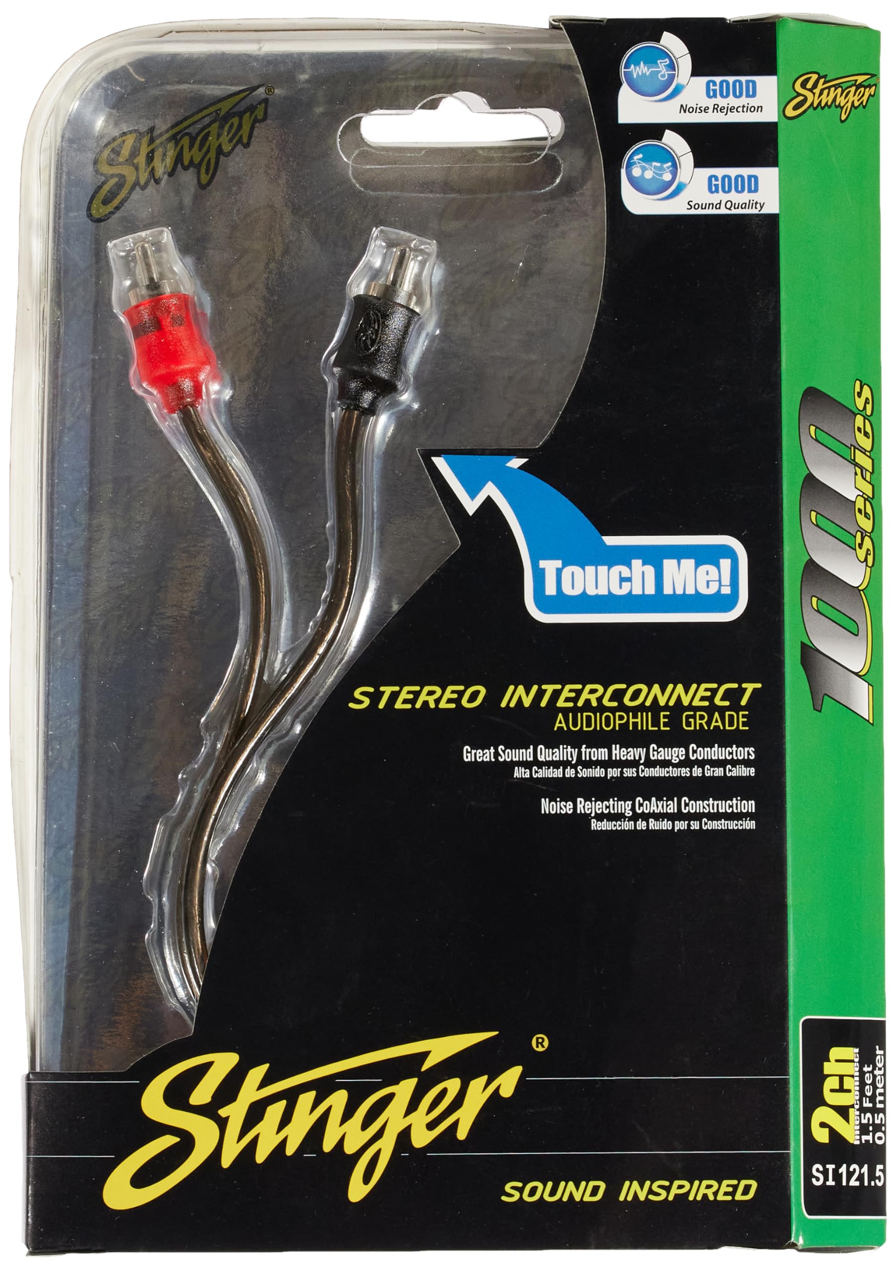 Stinger SI1215 15-Foot 1000 Series 2-Channel Audiophile Grade RCA Stereo Interconnect Cable