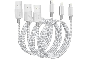 ESTBUC iPhone Charger [Apple MFi Certified] 3Pack 10FT Long Lightning Cable Fast Charging Nylon Braided USB Cable iPhone Charger Cord Compatible with iPhone 14 13 12 11 Pro Max XR XS X 8 7 6 Plus SE, iPad