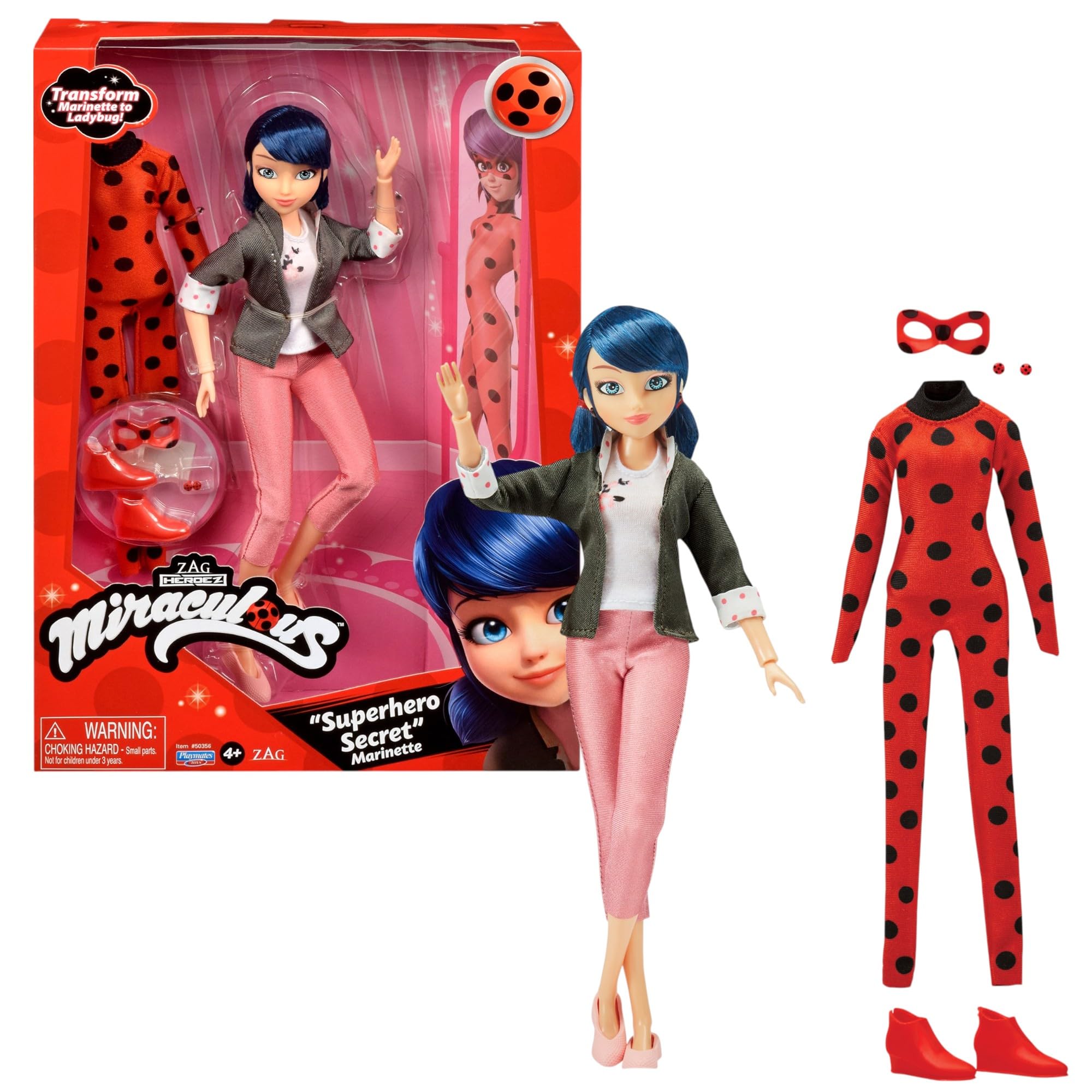Bandai - Miraculous Ladybug - Poupée mannequin 26 cm et ses deux tenues