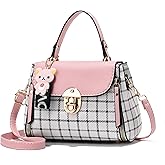 Xiaoyu Small Purses and Handbags for Women Fashion Teenage Girls Crossbody Bag Lightweight Shoulder Bag Plaid Pattern Satchel
