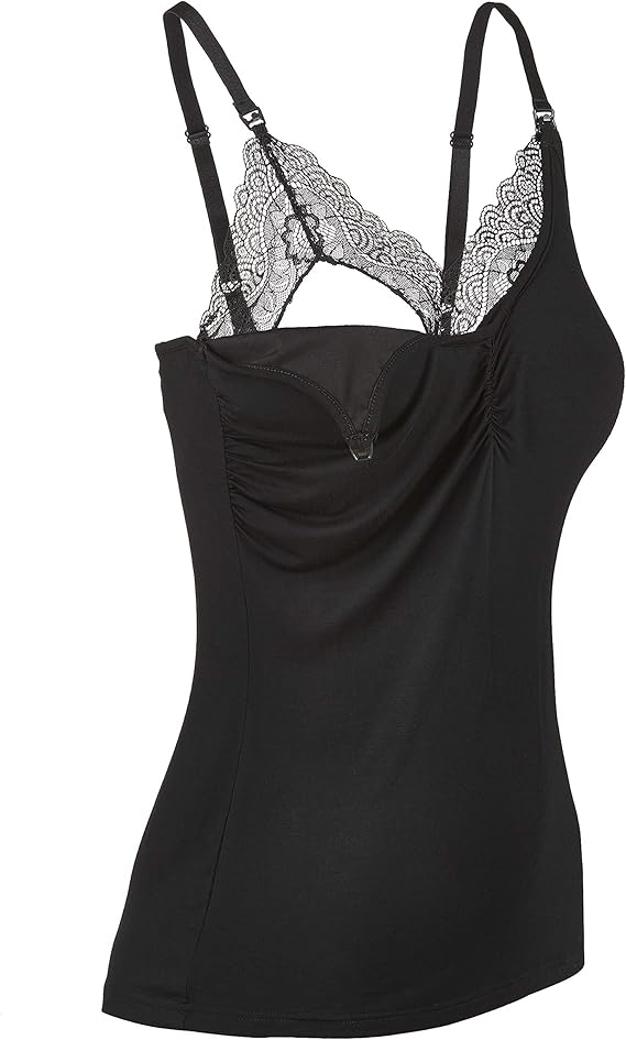 Lace Nursing Cami with Built in Bra at Amazon Women’s Clothing store